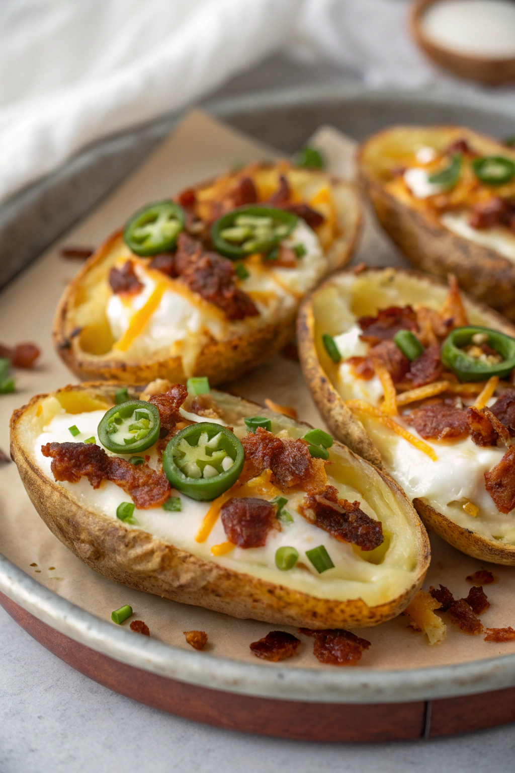 Cheesy Game Day Potato Skins Recipe