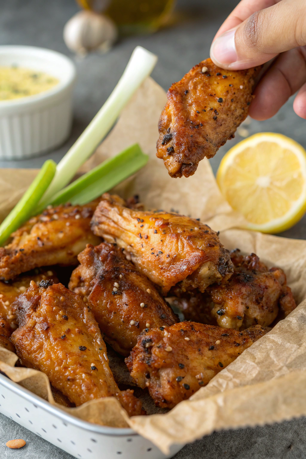 Lemon Pepper Wings with Honey Recipe