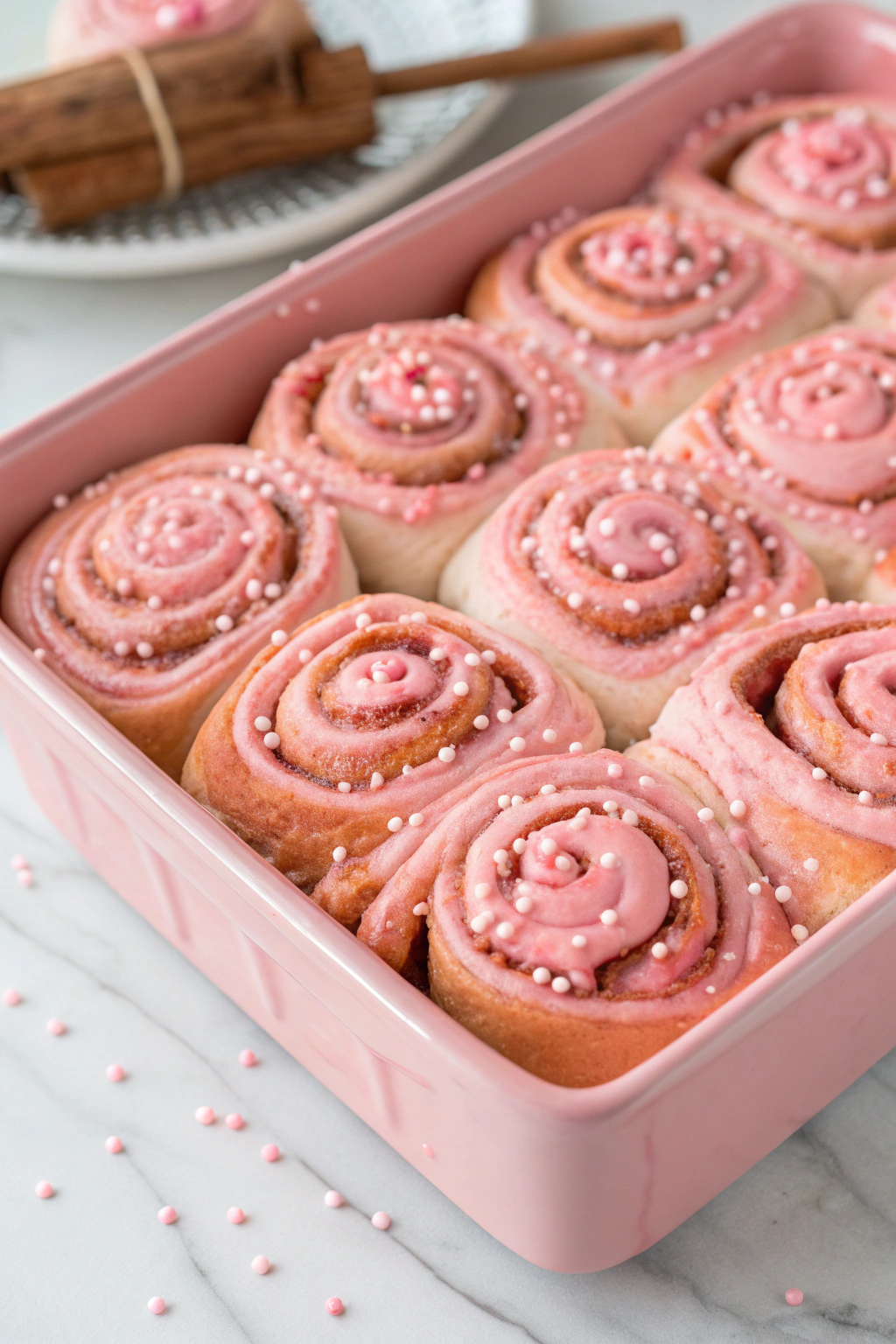 Pink Velvet Cinnamon Rolls Recipe