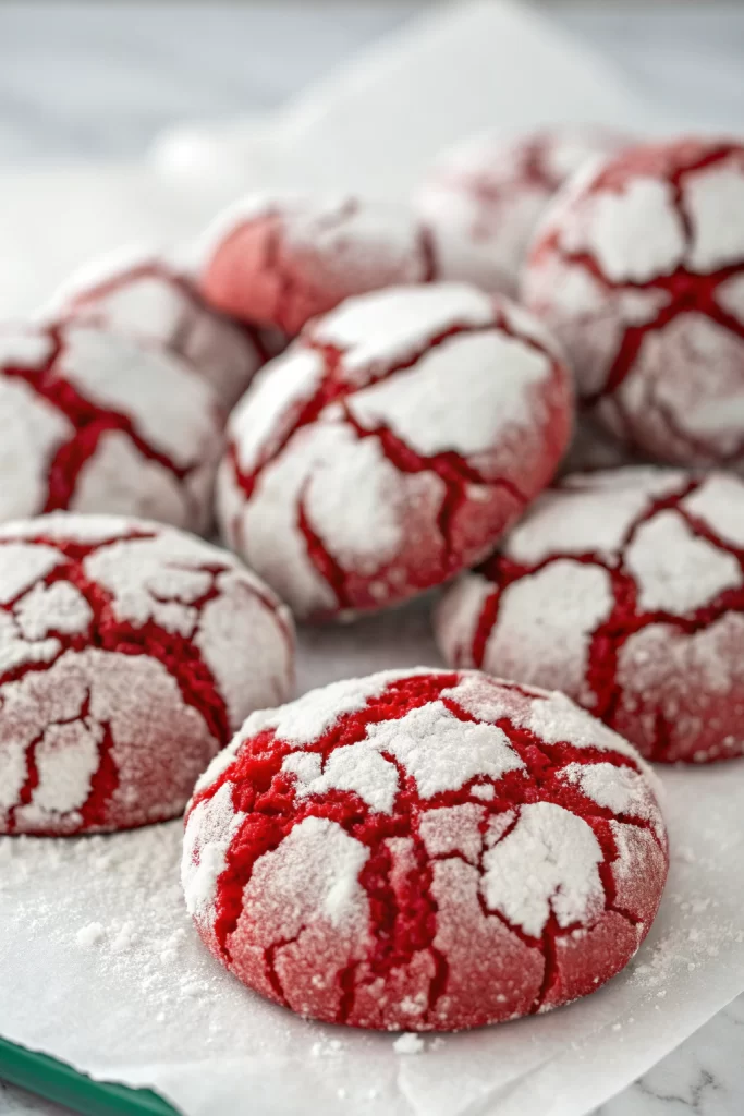 Red Velvet Crinkle Cookies Recipe