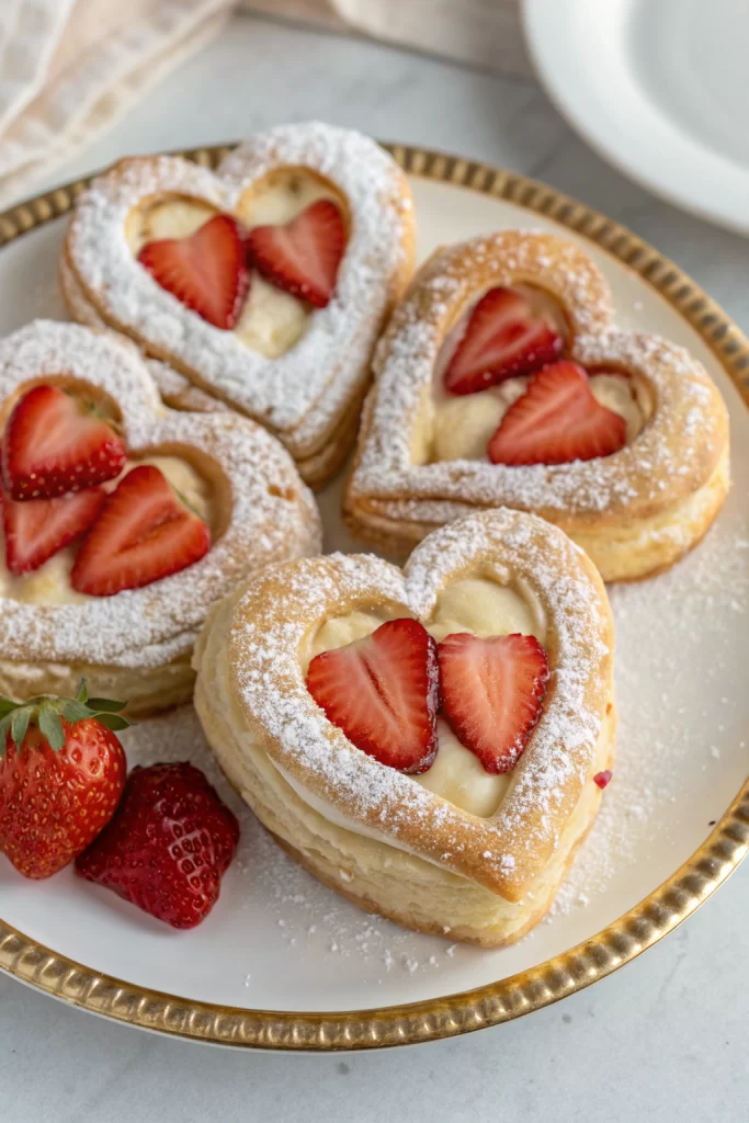 Strawb Puff Pastry Danishes Recipe