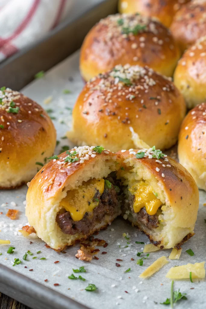 Tasty Garlic Parmesan Cheeseburger Bombs Recipe
