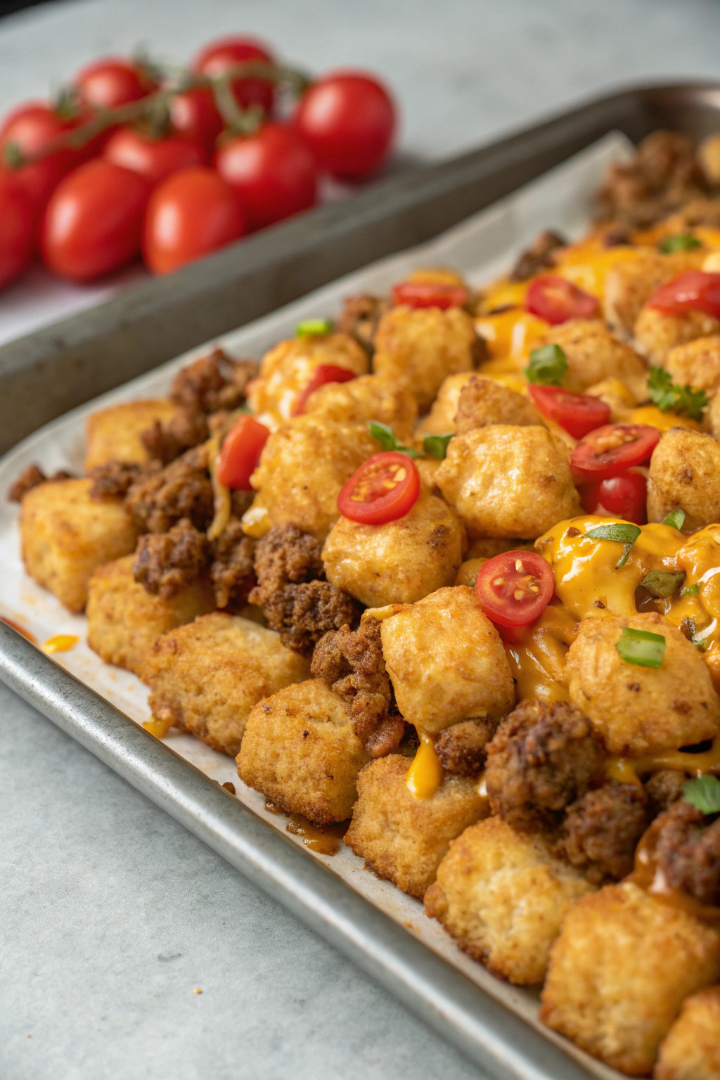 Tasty Loaded Tater Tot Nachos Recipe