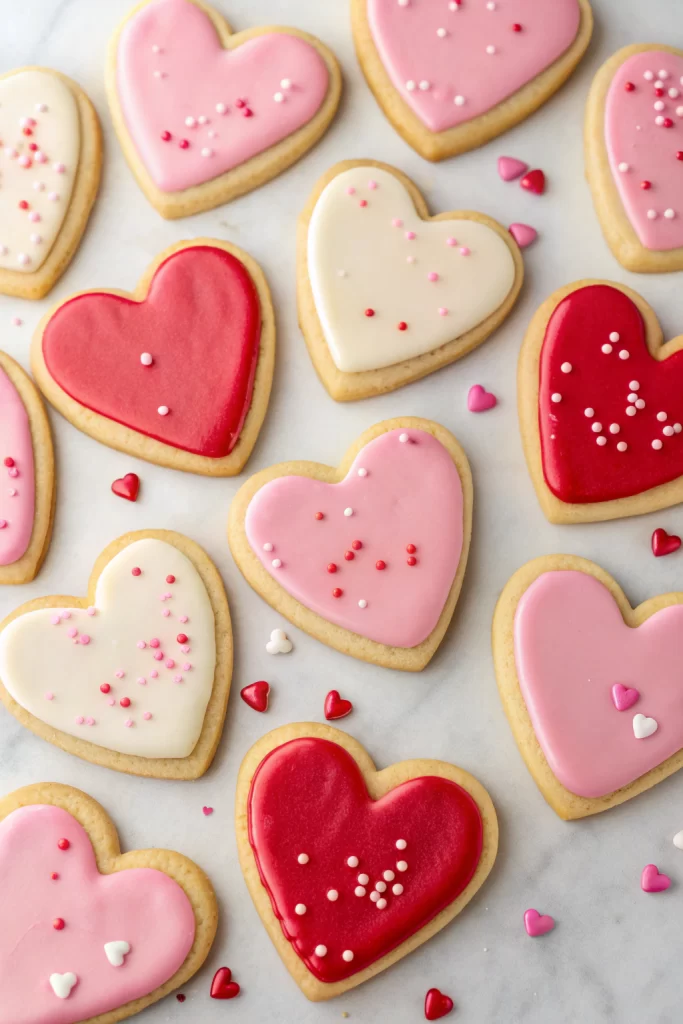 Valentine's Day Sugar Cookies with Royal Icing