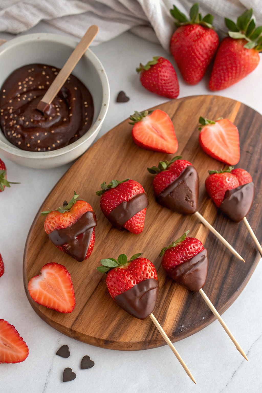 Chocolate Covered Strawberry Heart Pops Recipe