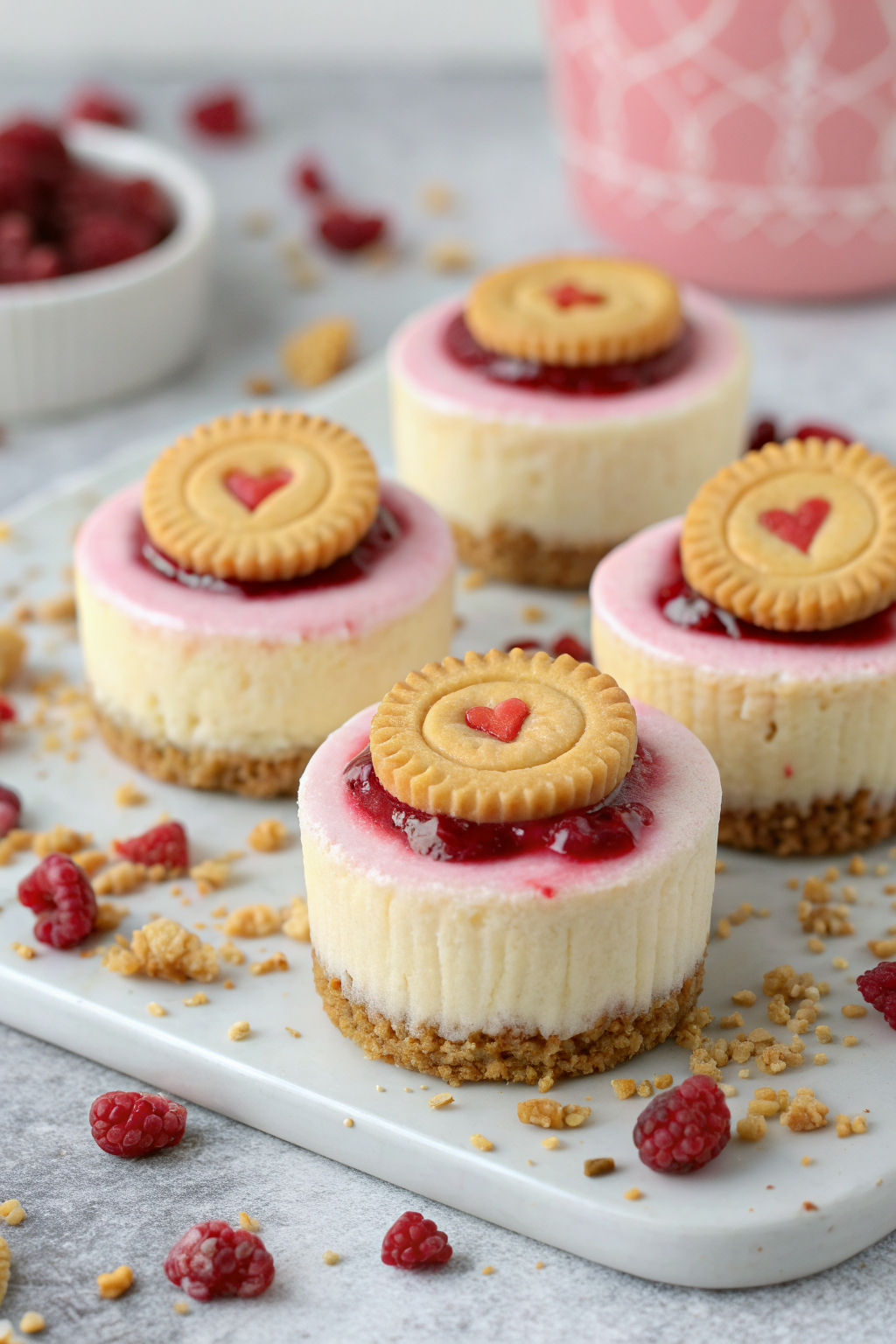 Mini Jammie Dodger Cheesecakes Recipe