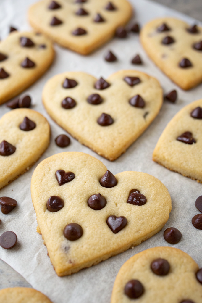 Valentine's Day Cookies with Chocolate Chips