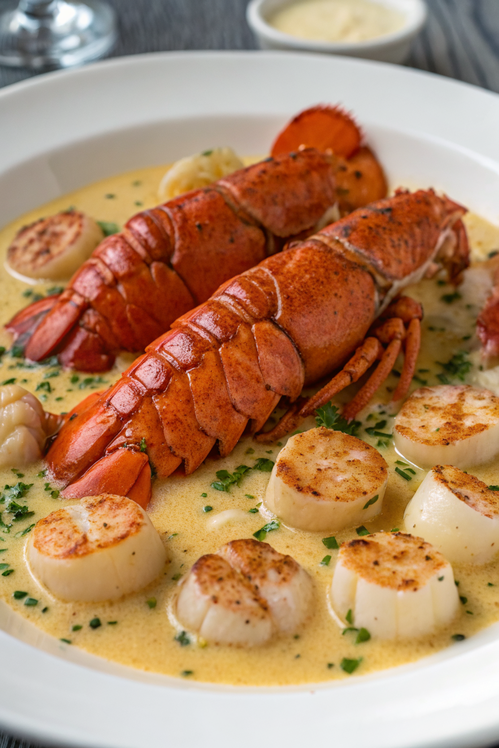 Cajun Lobster Crab and Salmon Alfredo Recipe