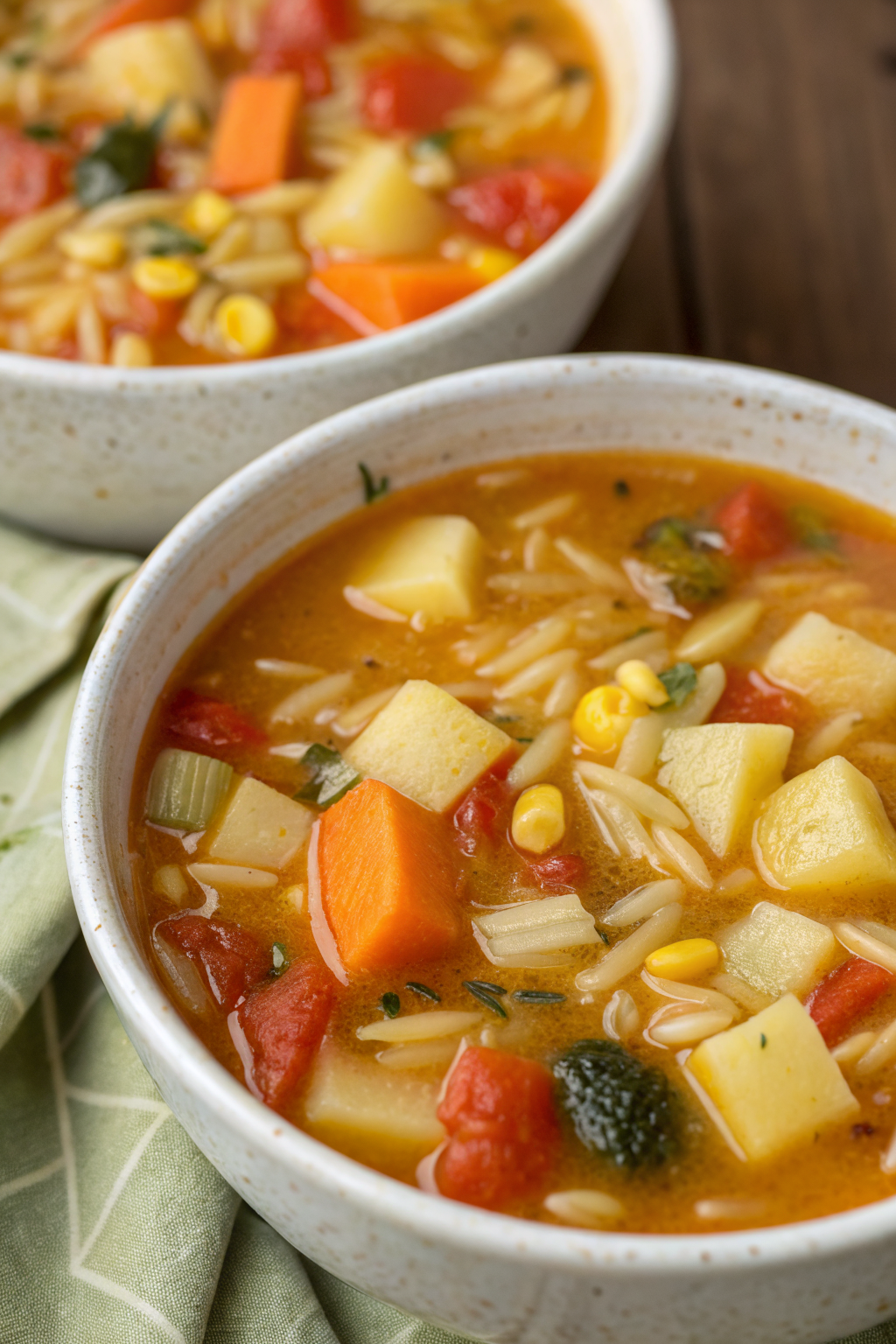 Healthy Vegetable Orzo Soup Recipe