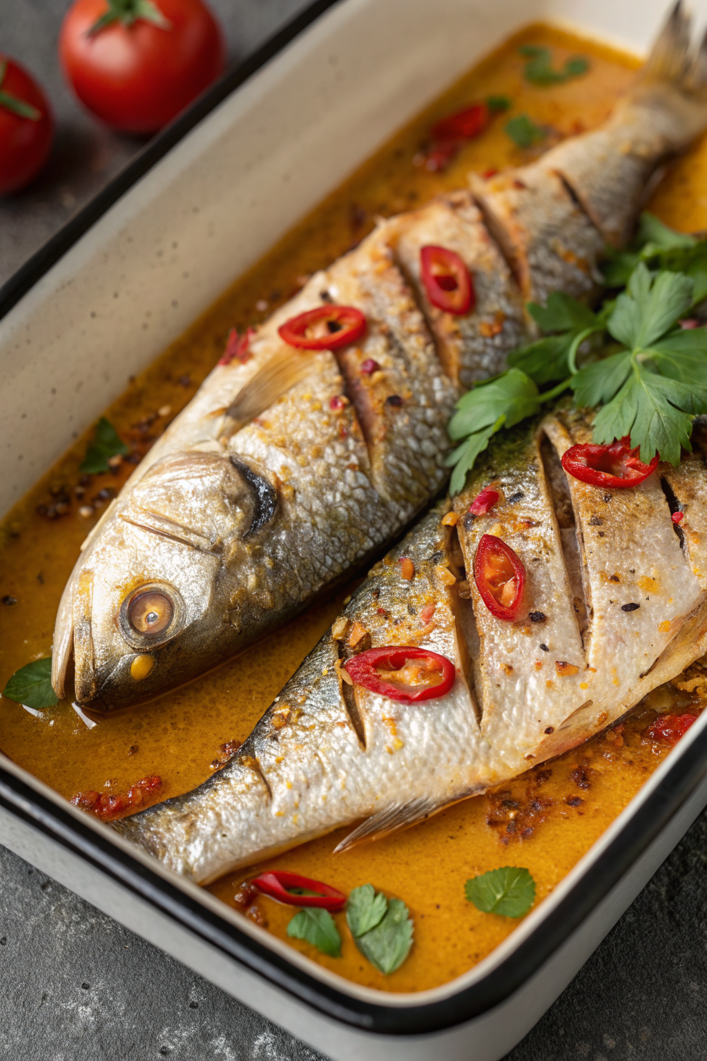 Red snapper with creamy Creole Sauce