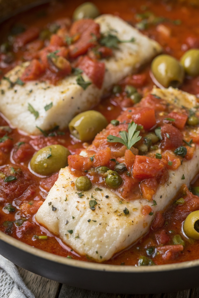 Savory Fish Puttanesca Recipe