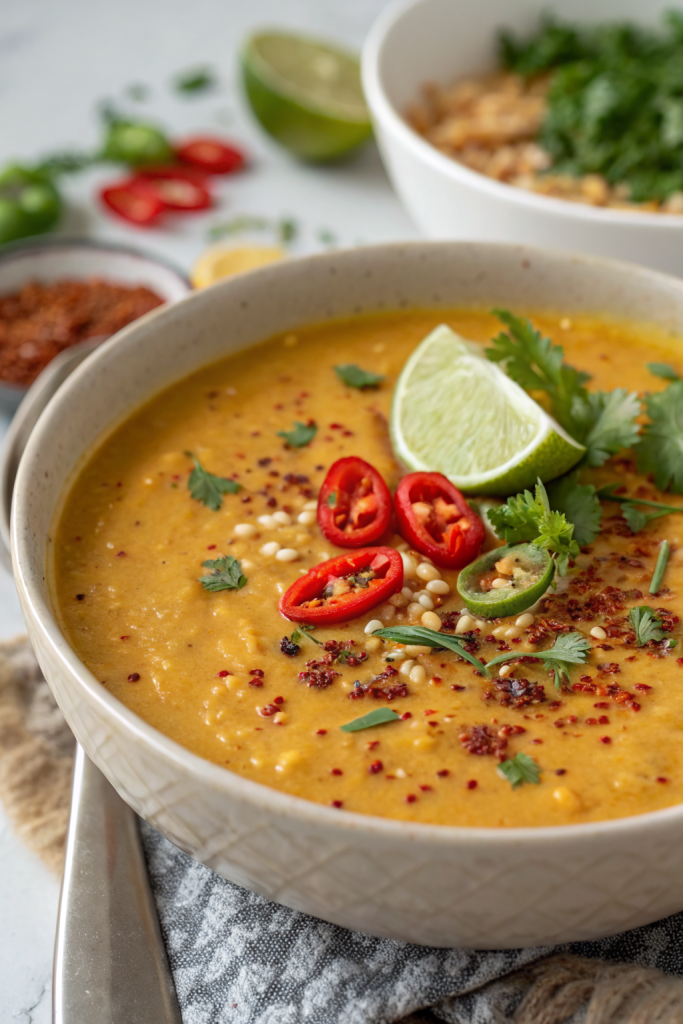 Simple Thai Coconut Red Lentil Soup Recipe