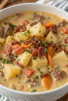 Cheeseburger Soup Recipe