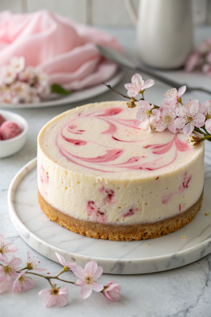 Cherry Blossom Japanese Sakura Cheesecake Recipe