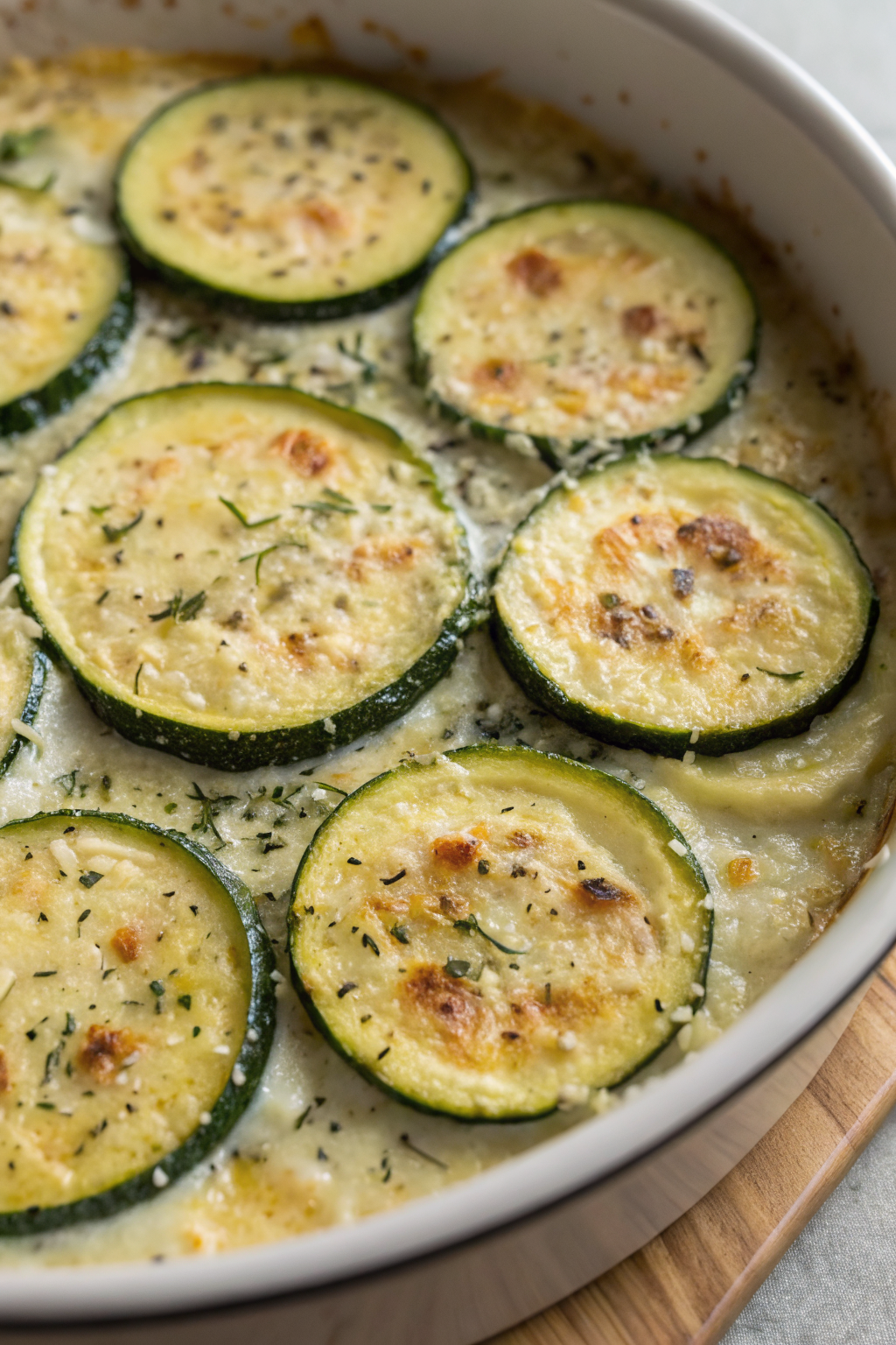 Creamy Parmesan Baked Zucchini Recipe