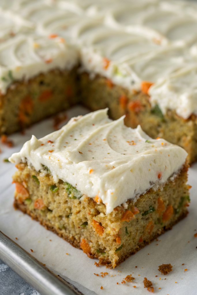 Frosted Zucchini Spice Bars Recipe
