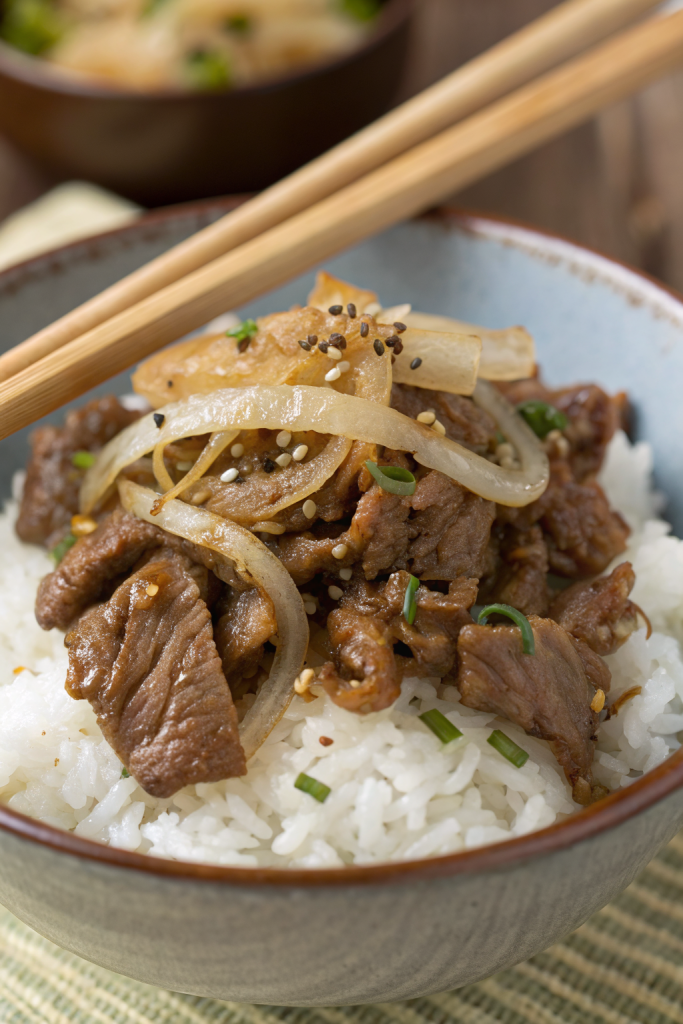 Gyudon Japanese Beef Rice Bowl Recipe
