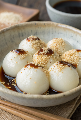 Shiratama Dango Japanese Dessert Recipe