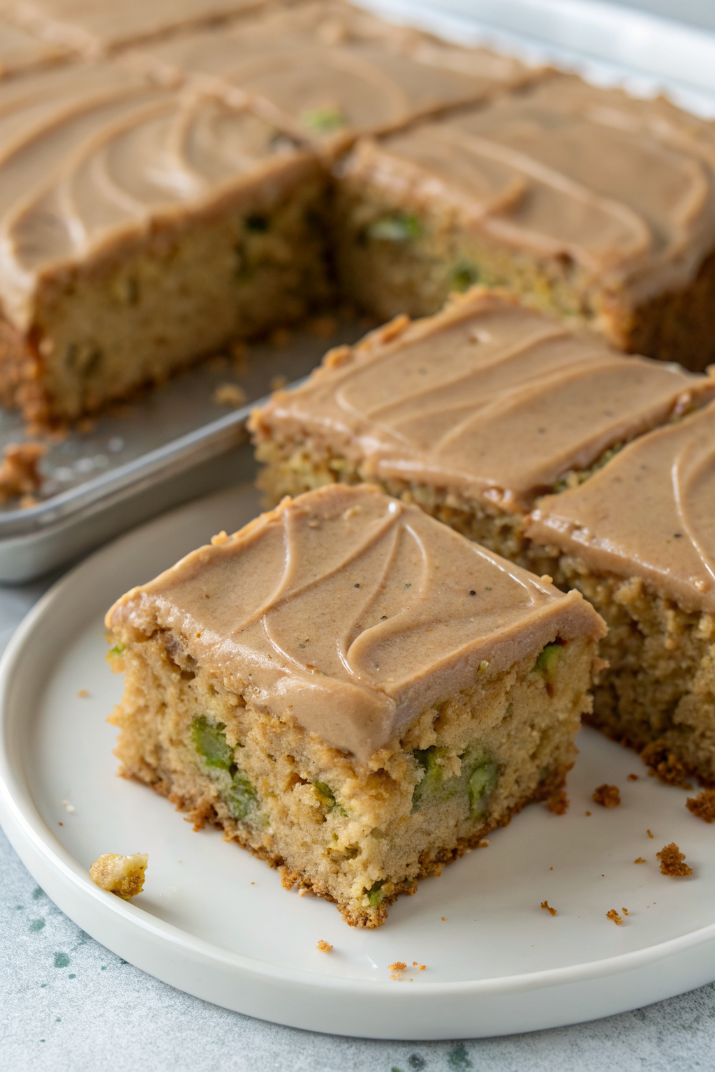 Zucchini Cake With Brown Sugar Icing