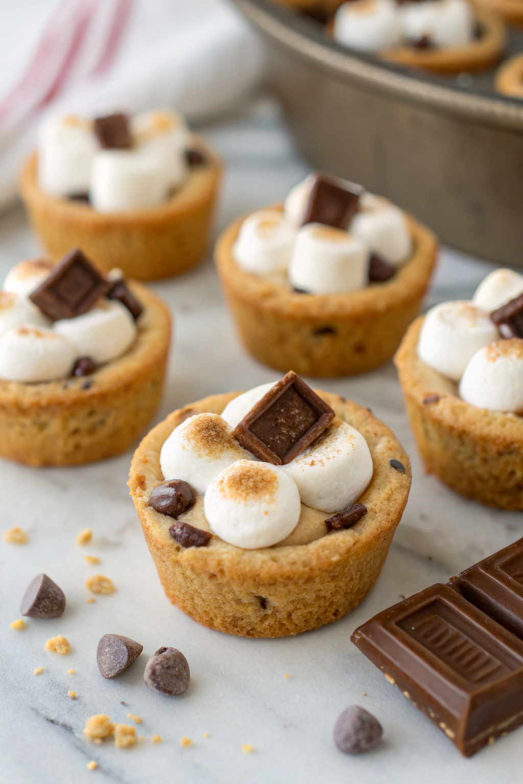 4 Ingredient S’Mores Cookie Cups Recipe