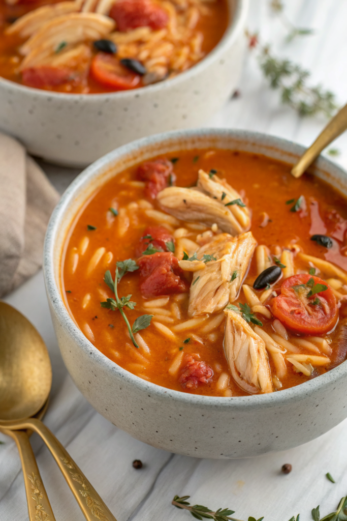 Chicken Orzo Tomato Soup Recipe