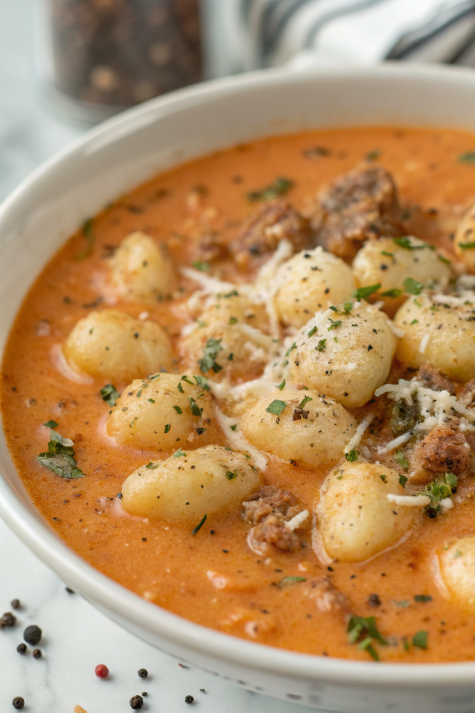 Creamy Italian Sausage Gnocchi Soup Recipe