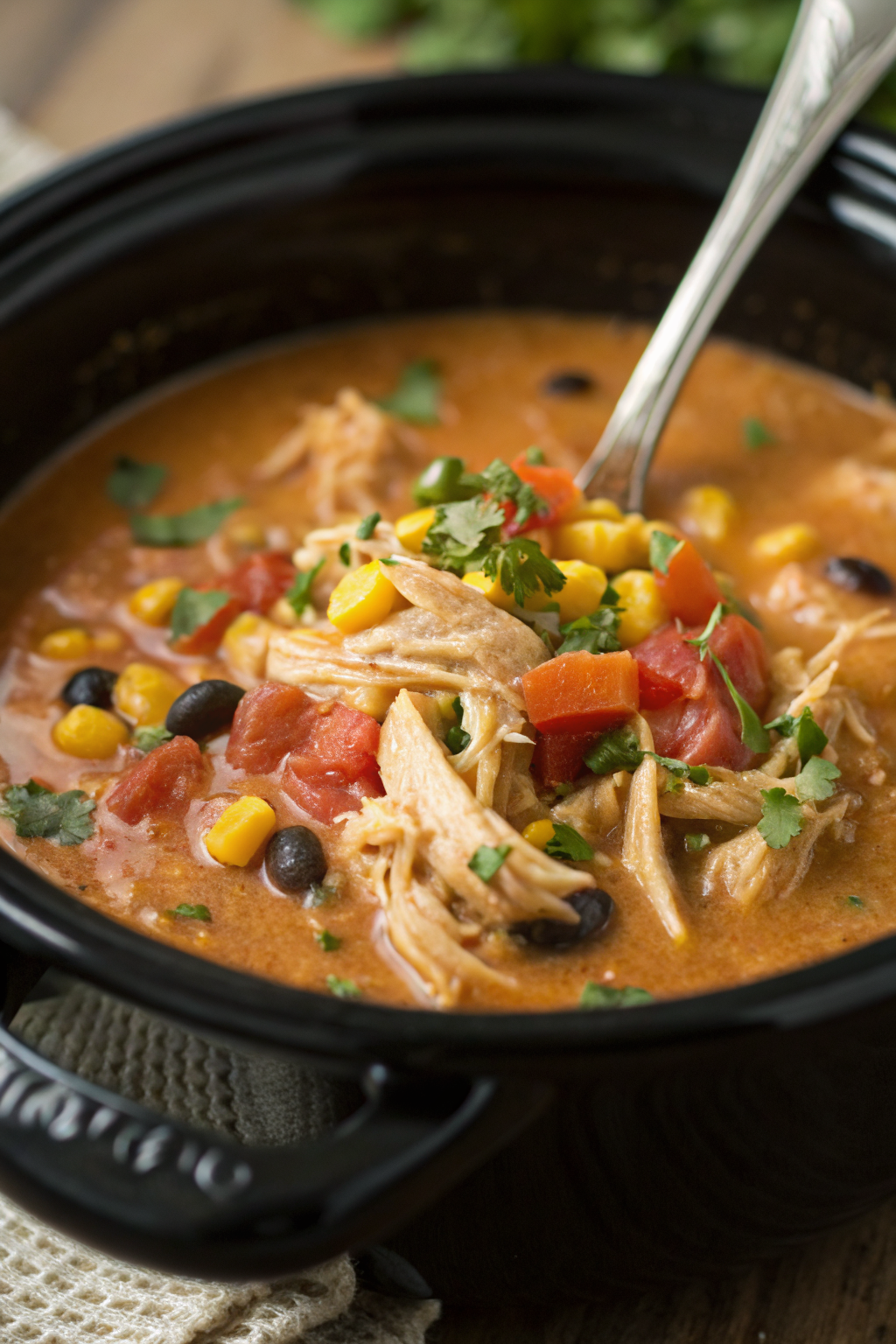 Hearty Crockpot Chicken Tortilla Soup Recipe