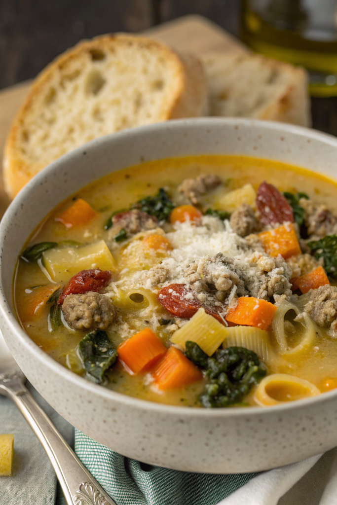 Italian Sausage Pasta Soup Recipe