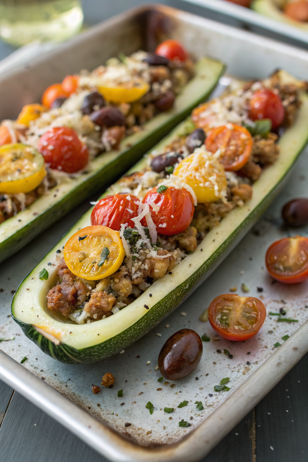 Mediterranean Stuffed Zucchini Recipe