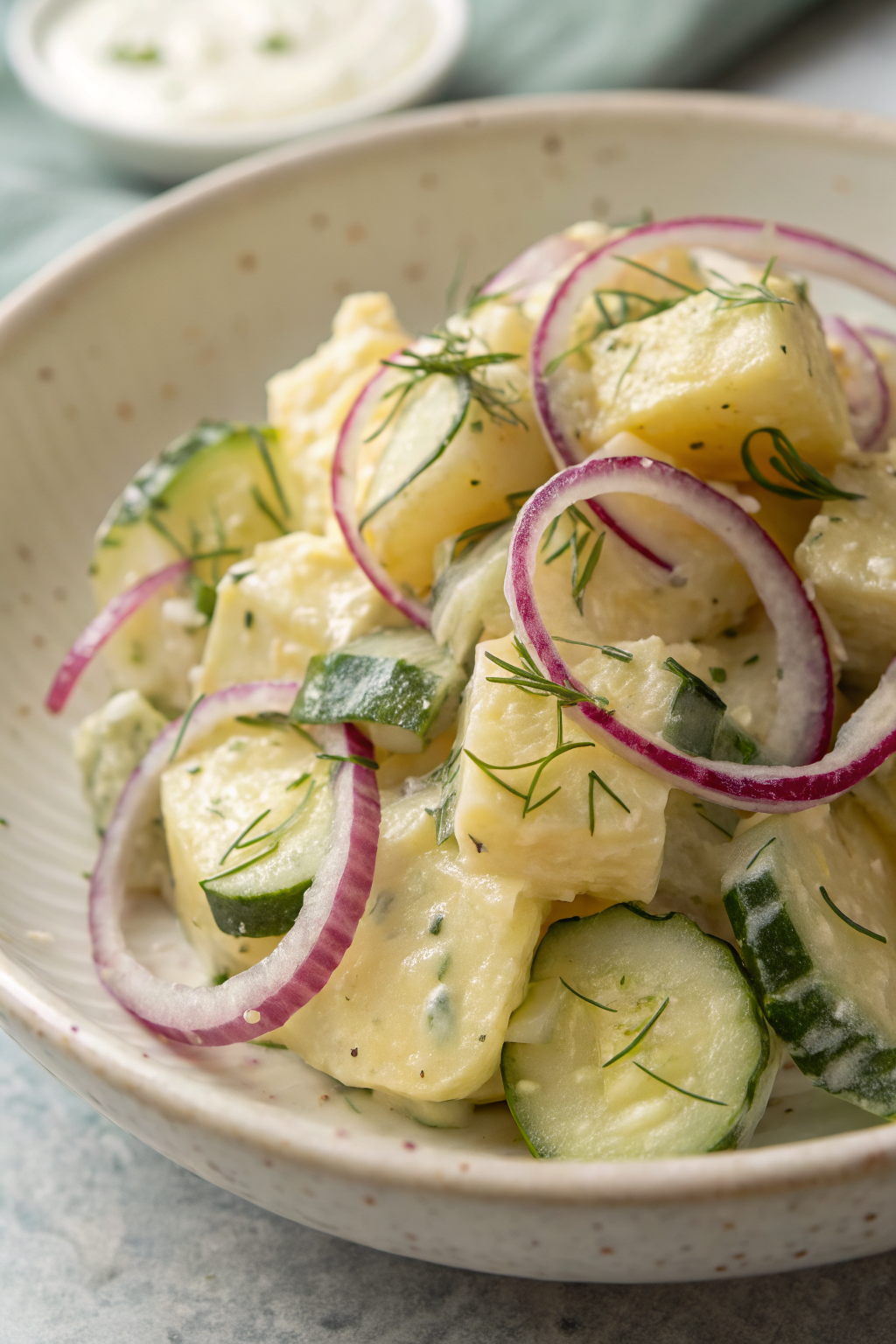 Potato and Cucumber Salad with Creamy Dill Dressing