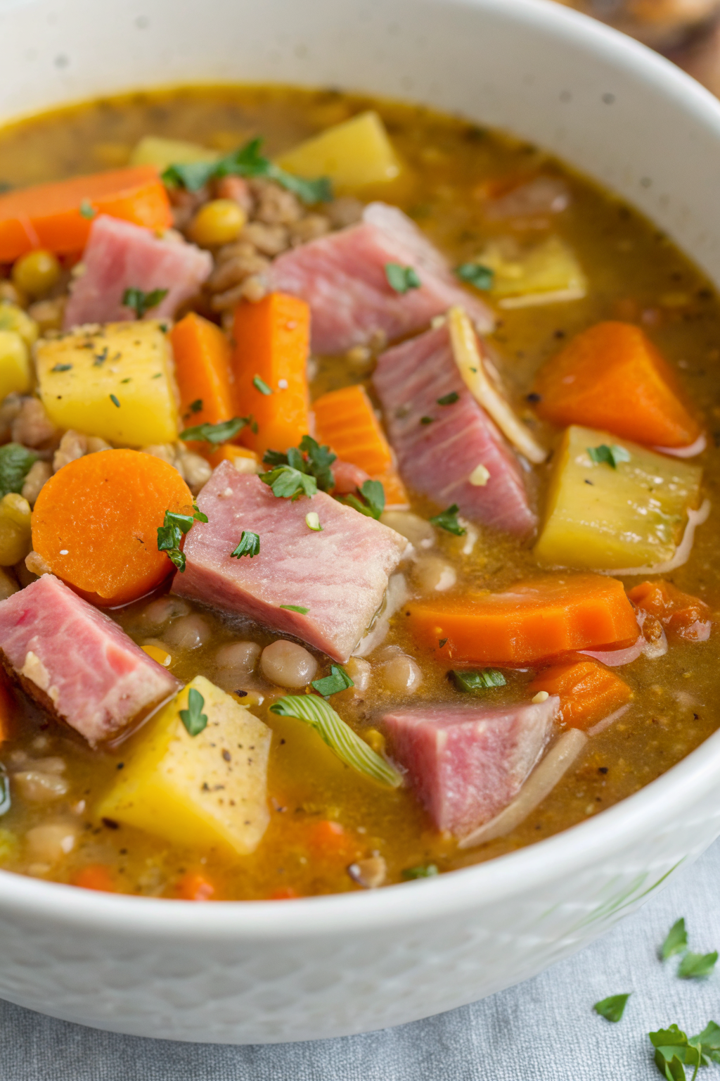 Scottish Ham & Lentil Soup Recipe