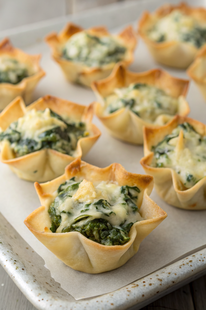 Spinach & Artichoke Wontons Recipe