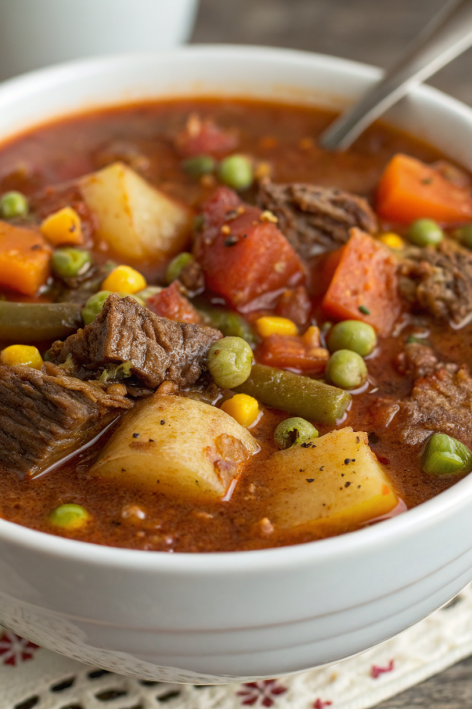 Vegetable Beef Soup - Smile Sandwich Recipe