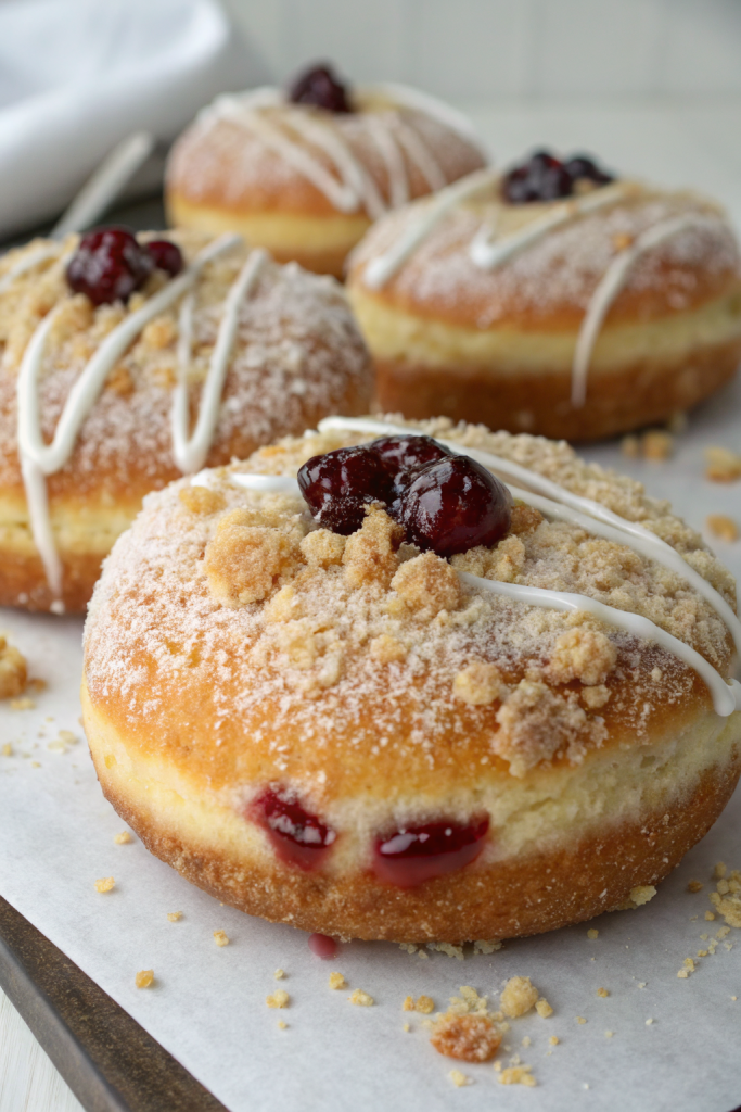 Apple Cheesecake Buns with a Crumble Topping