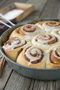 Apple Cinnamon Rolls with Brown Butter Maple Icing