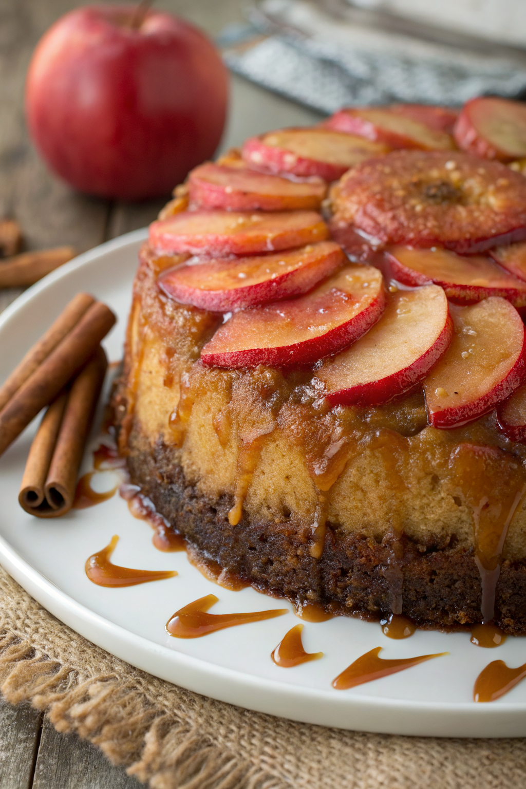 Caramel Apple Upside Down Cake Recipe