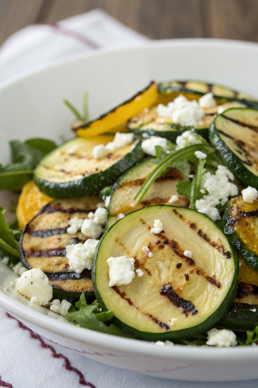Charred Zucchini Salad With Lemon Basil Pistachio Oil