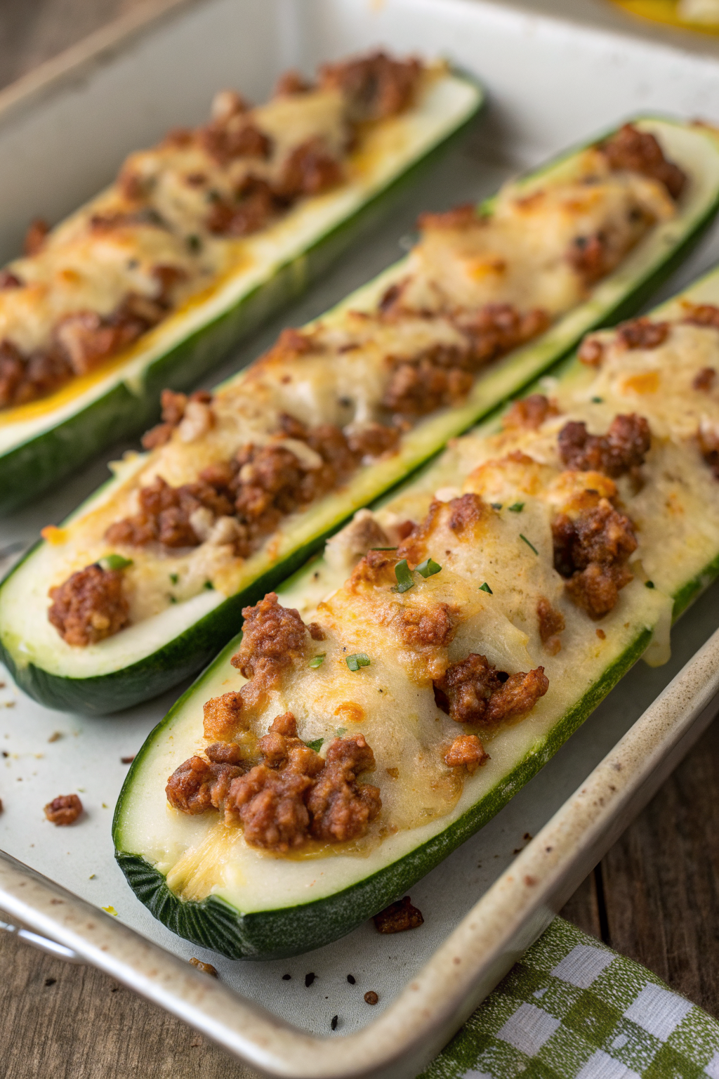 Cheesy Garlic Zucchini Steaks Recipe