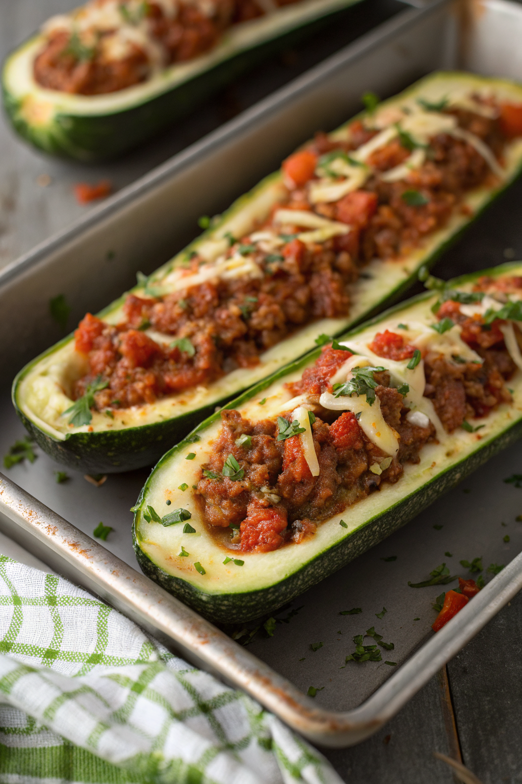 Easy Ground Beef Zucchini Boats Recipe