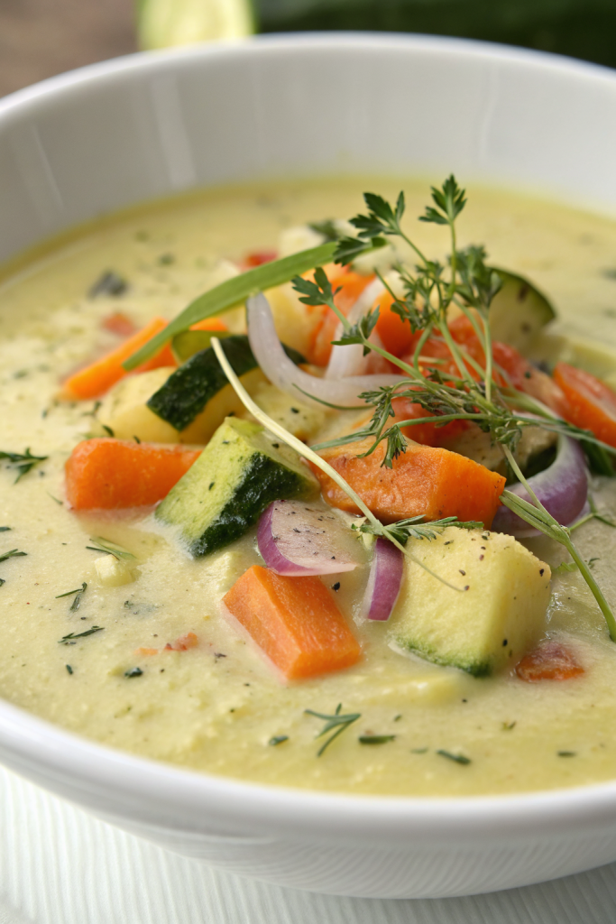 Easy Healthy Creamy Zucchini Soup Recipe