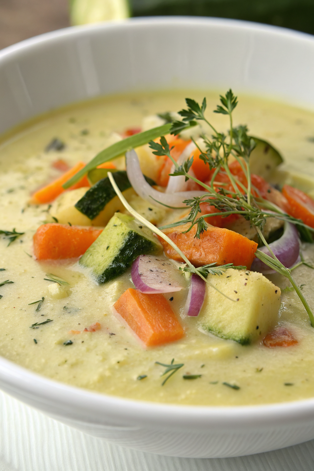 Easy Healthy Creamy Zucchini Soup Recipe