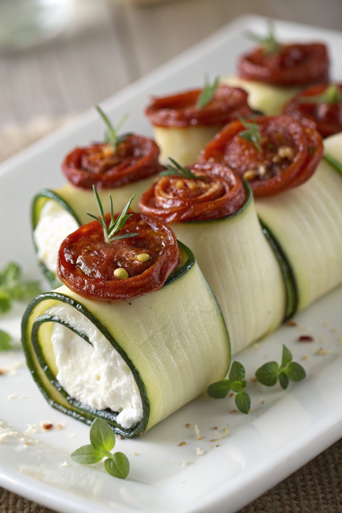 Grilled Zucchini Rollups Stuffed Lemon Basil Ricotta