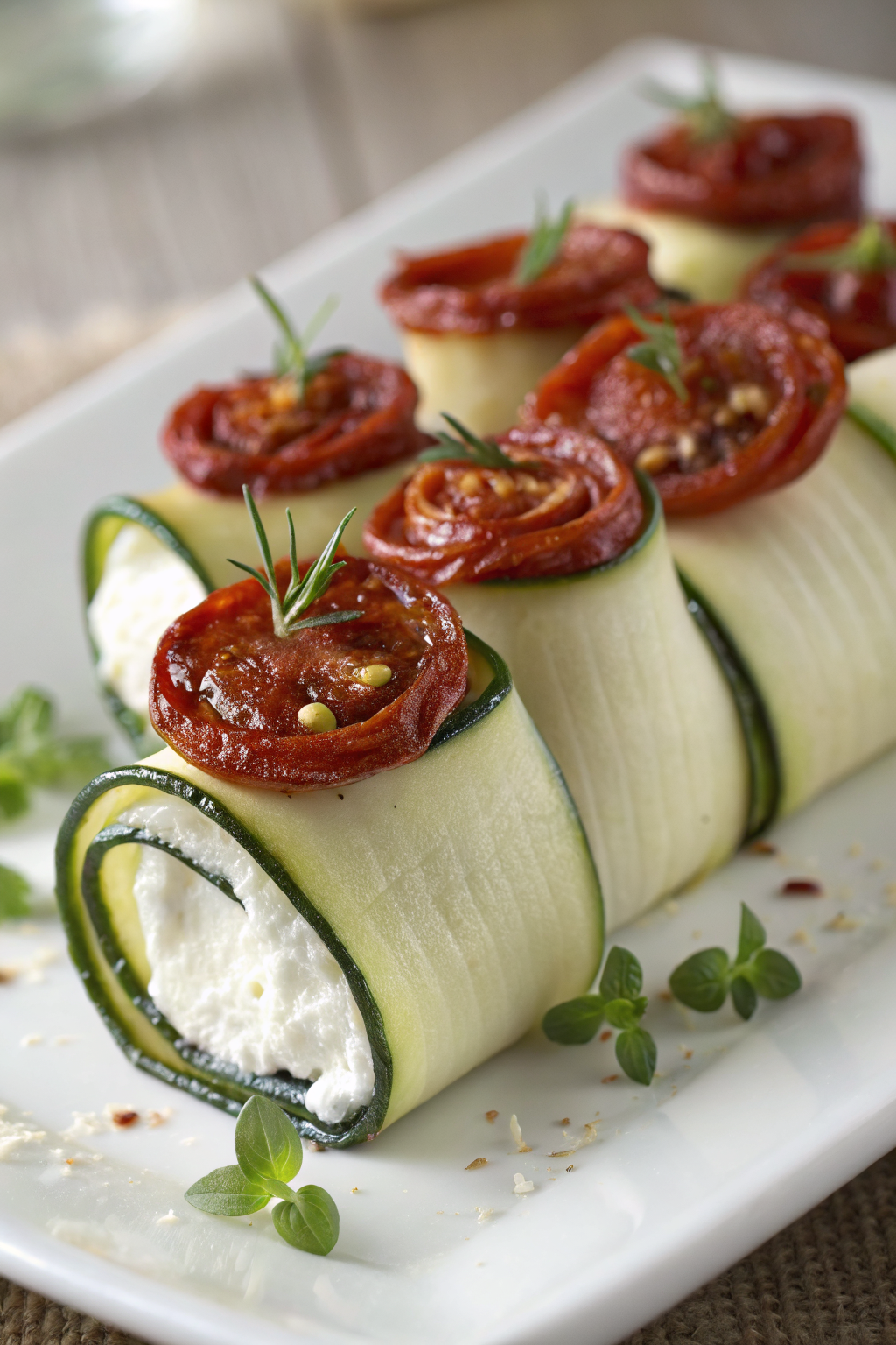 Grilled Zucchini Rollups Stuffed Lemon Basil Ricotta
