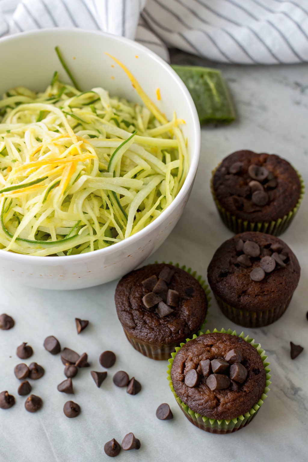 Healthy Moist Chocolate Zucchini Muffins Recipe