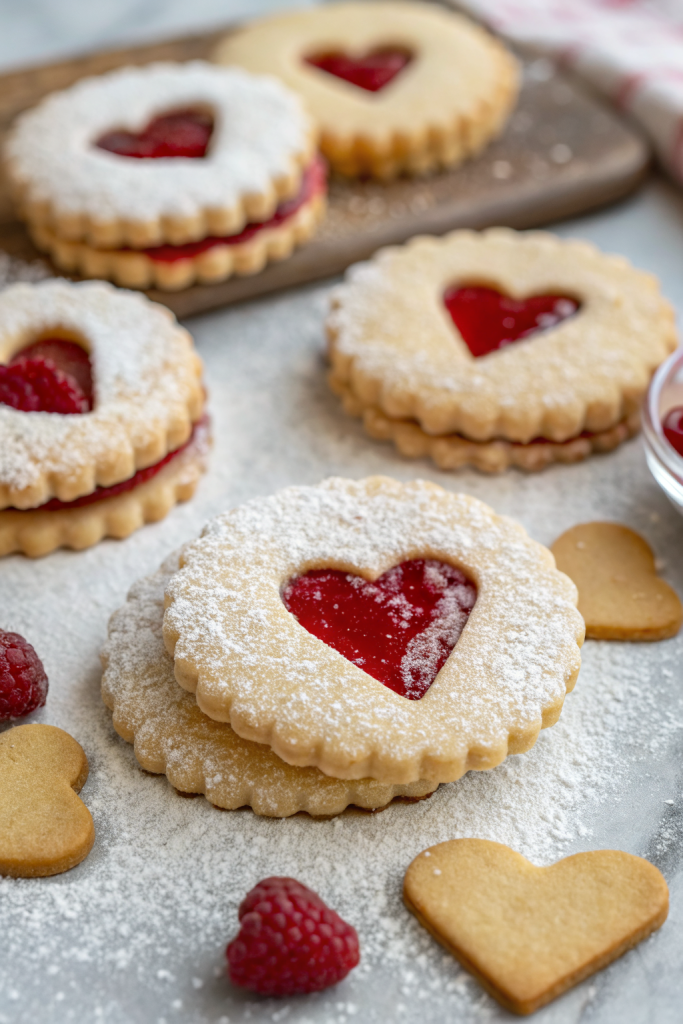 Heart Shaped Jam Cookies Recipe