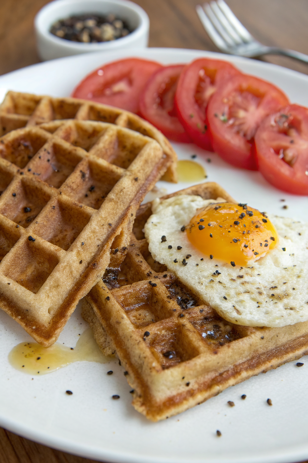 Keto Cheddar Zucchini Waffles Recipe