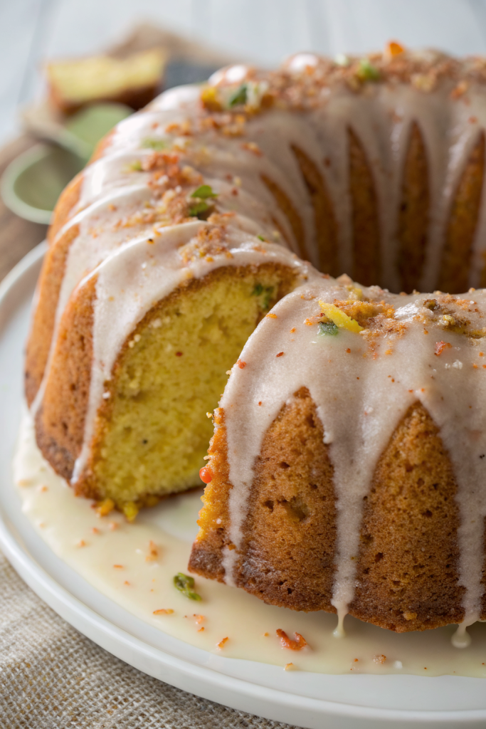 Lemon Zucchini Cake With Sweet Lemon Glaze