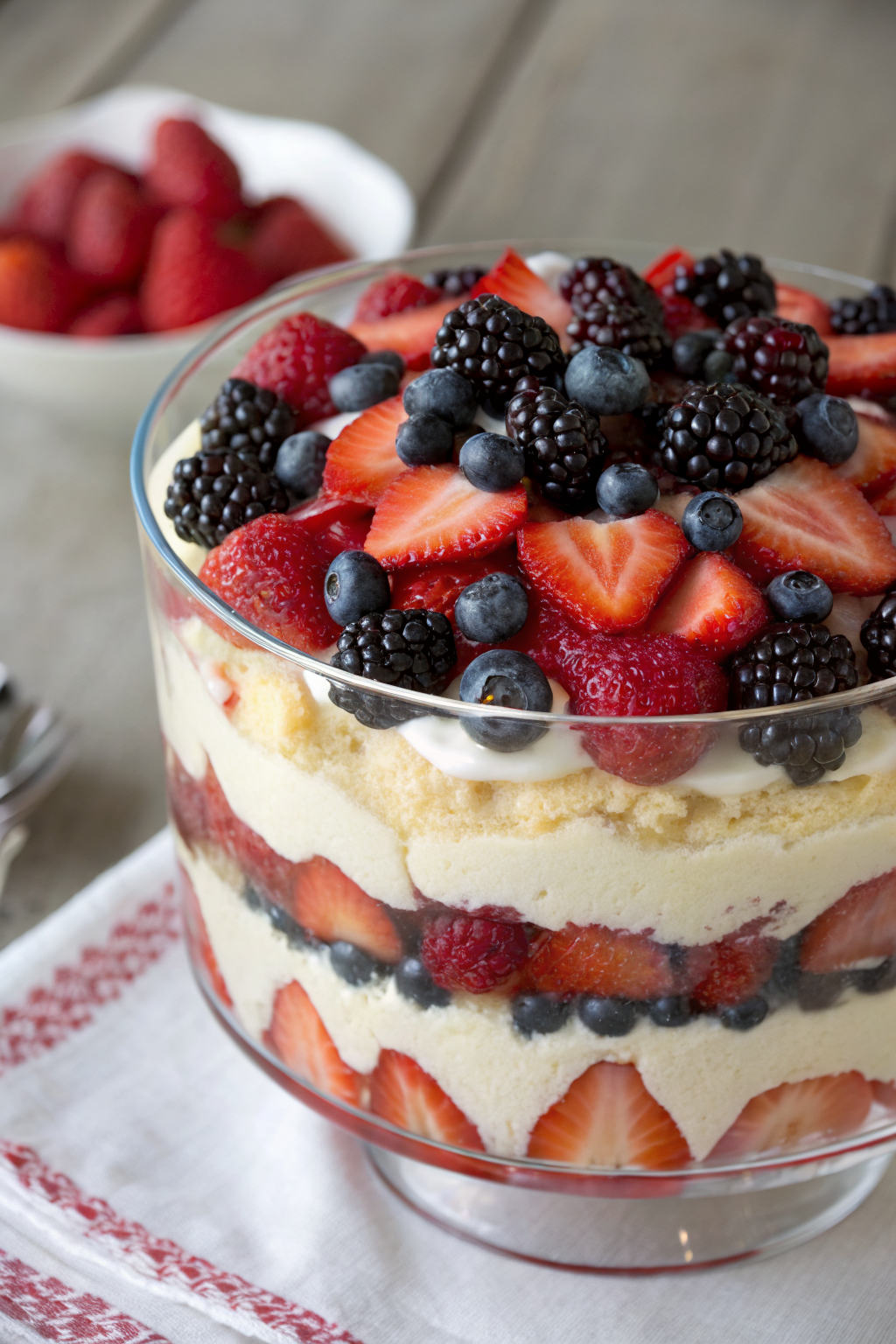 No-bake Mixed Berry Trifle Recipe