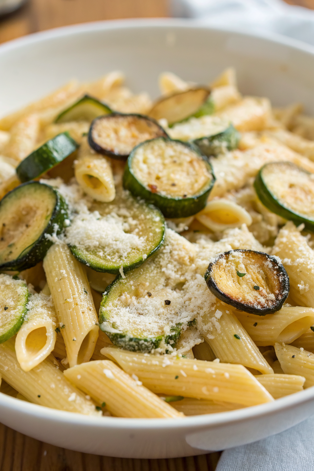 Pasta Con Zucchini with Ricotta and Parmesan