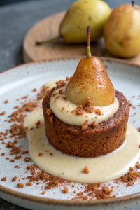 Poached Pear Cardamom Cakes Recipe